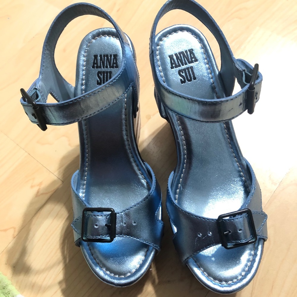 Karlie Metallic Platform Wedge ANNA SUI